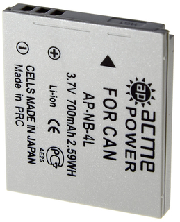 Аккумулятор AcmePower Canon NB-4L (Digital IXUS 30-80IS/ izoom/ Wireless; PowerShot SD200-SD1000)