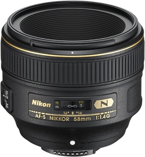 Объектив Nikon 58 mm f/ 1.4G AF-S Nikkor