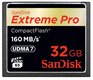 Карта памяти  CompactFlash Card  32 Gb Sandisk Extreme Pro 1067x, 160 Mb/s (SDCFXPS-032G-X46)