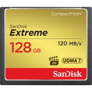 Карта памяти  CompactFlash Card 128 Gb Sandisk Extreme (120 Mb/s) (SDCFXSB-128G-G46)
