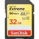 Карта памяти  SD  32 Gb Sandisk SDHC Extreme, class10, 90Mb/ s, UHS-I U3 (SDSDXVE-032G-GNCIN)
