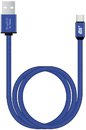 Кабель BoraSCO USB-C синий 1м, 3А (34414)