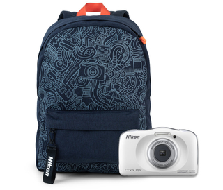 Цифровой фотоаппарат NIKON Coolpix W150 white с рюкзаком