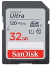 Карта памяти  SD  32 Gb Sandisk SDHC Ultra class 10, 120Mb/s, UHS-I (SDSDUN4-032G-GN6IN)