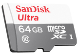 Карта памяти  Micro SD  64 Gb Sandisk Ultra class 10, 100Mb/ s с адаптером (SDSQUNR-064G-GN3MA)