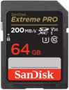 Карта памяти  SD  64 Gb Sandisk SDXC Extreme Pro, class 10, 200Mb/ s V30 UHS-I (SDSDXXU-064G-GN4IN)