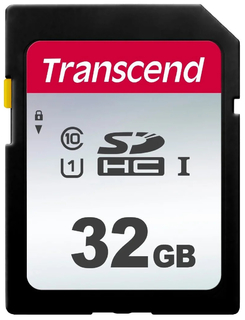 Карта памяти  SD  32 Gb Transcend Class10 SDHC UHS-I SDC300S